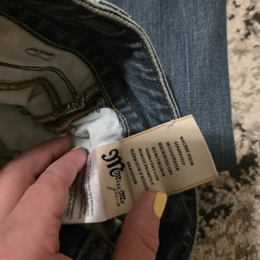 Miss Me Y2K Lowrise Bootcut Denim Womens Size 28 Distressed
